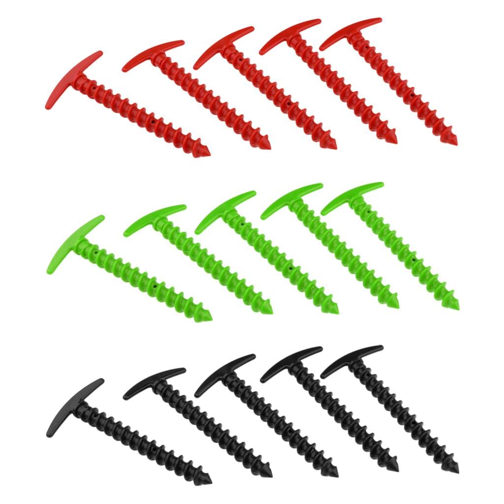CALANDIS 5Pcs/Pack 14.5cm Plastic Tent Peg Nail Tent Stakes for Outdoor Camping Red-image-6