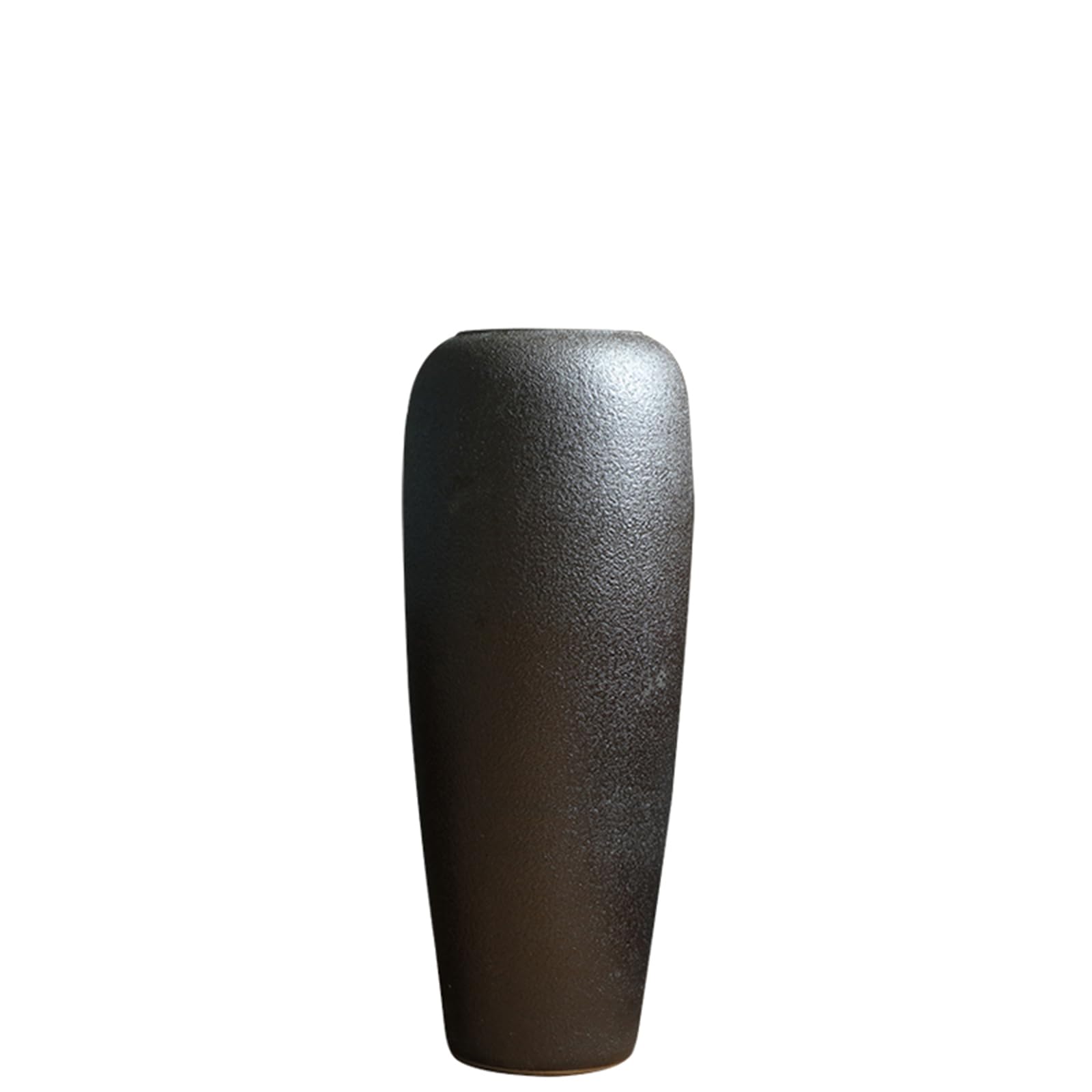 asdchZen Black Floor Vase, Entrance Decoration High Vase, Retro Simple Living Room Fake Flower Vase, Entrance Ceramic Vase, 50/60/75Cm High,Black-26 * 75CM
