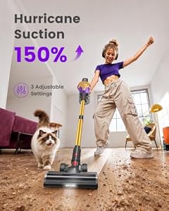 Zulyxio Cordless Vacuum Cleaner, 580W 50Kpa Powerful Stick Vacuum with 65 Mins Runtime, Anti-Tangle, Self-Standing, Rechargeable, Lightweight Vacuum Cleaners for Home Hardwood Floor Carpet Pet — photo 2 of 6