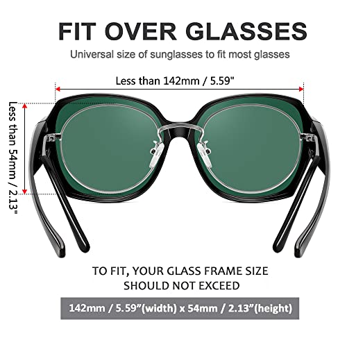 Polarized Sunglasses Over Glasses Women, Fit Over Glasses Sunglasses for Women, Large Round UV400 Protection Glasses4