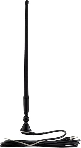 RecPro Antena de mástil de goma para radio AMFM RV con cable de 72 pulgadas  Montaje superior o lateral  Antena de goma flexible con base giratoria