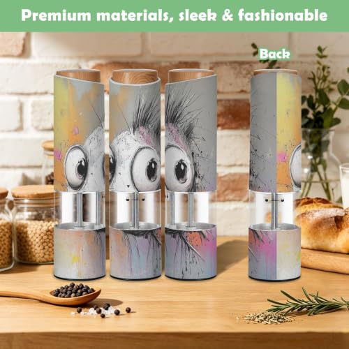 Molinillo de pimienta automático con luz LED para controlar el sazonado exacto 8