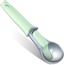Ice Cream Scoop Stainless Steel Cookie Scoop Non-Slip Ice Cream Spoon Large Sized Icecream Scooper Ice Cream Scooper for Ice Cream, Meatballs, Fruit Puree, Mashed Potatoes