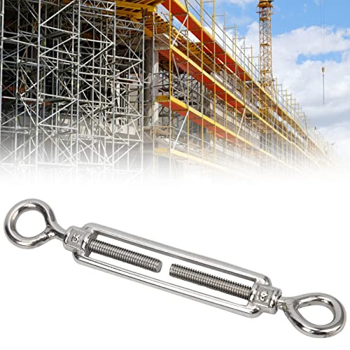10PCS M6 304 Stainless Steel Eye and Eye Turnbuckles, Turnbuckles para cables, 220 lbs, tipo Ojal, tensión ajustable 2.56 pulgadas miniatura 4