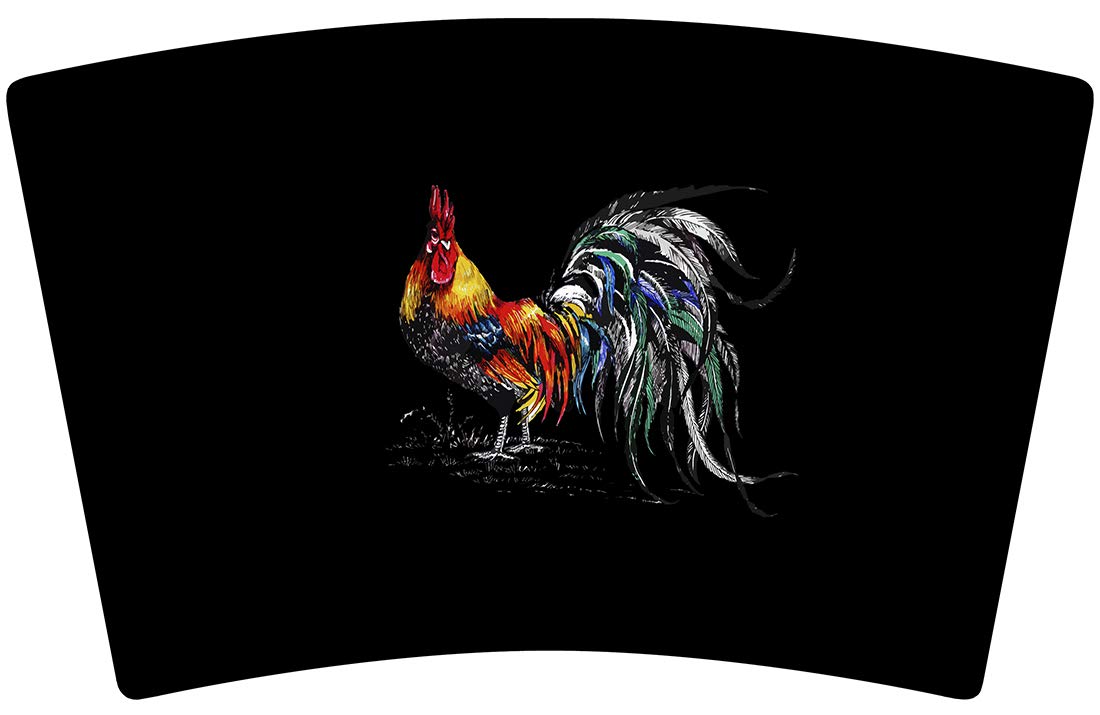 Mugzie 20 Ounce Stainless Steel Cocktail Shaker/Martini Shaker with Wetsuit Cover - Rooster Drawing