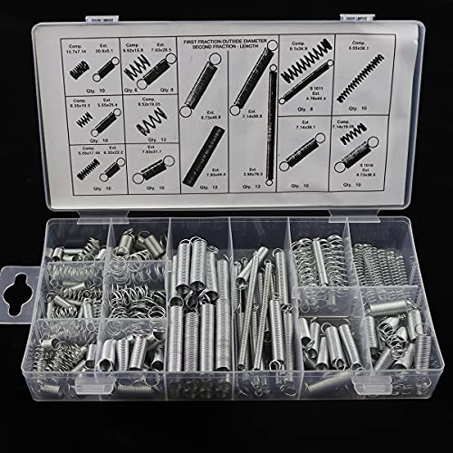 Kit de resortes de 200 piezas de acero pesado con muelles de extensión 6