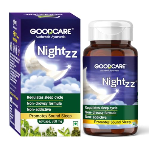 Goodcare Nightzz 60 Capsules | Ayurvedic Sleep Support with Ashwagandha & Brahmi | Promotes Peaceful...