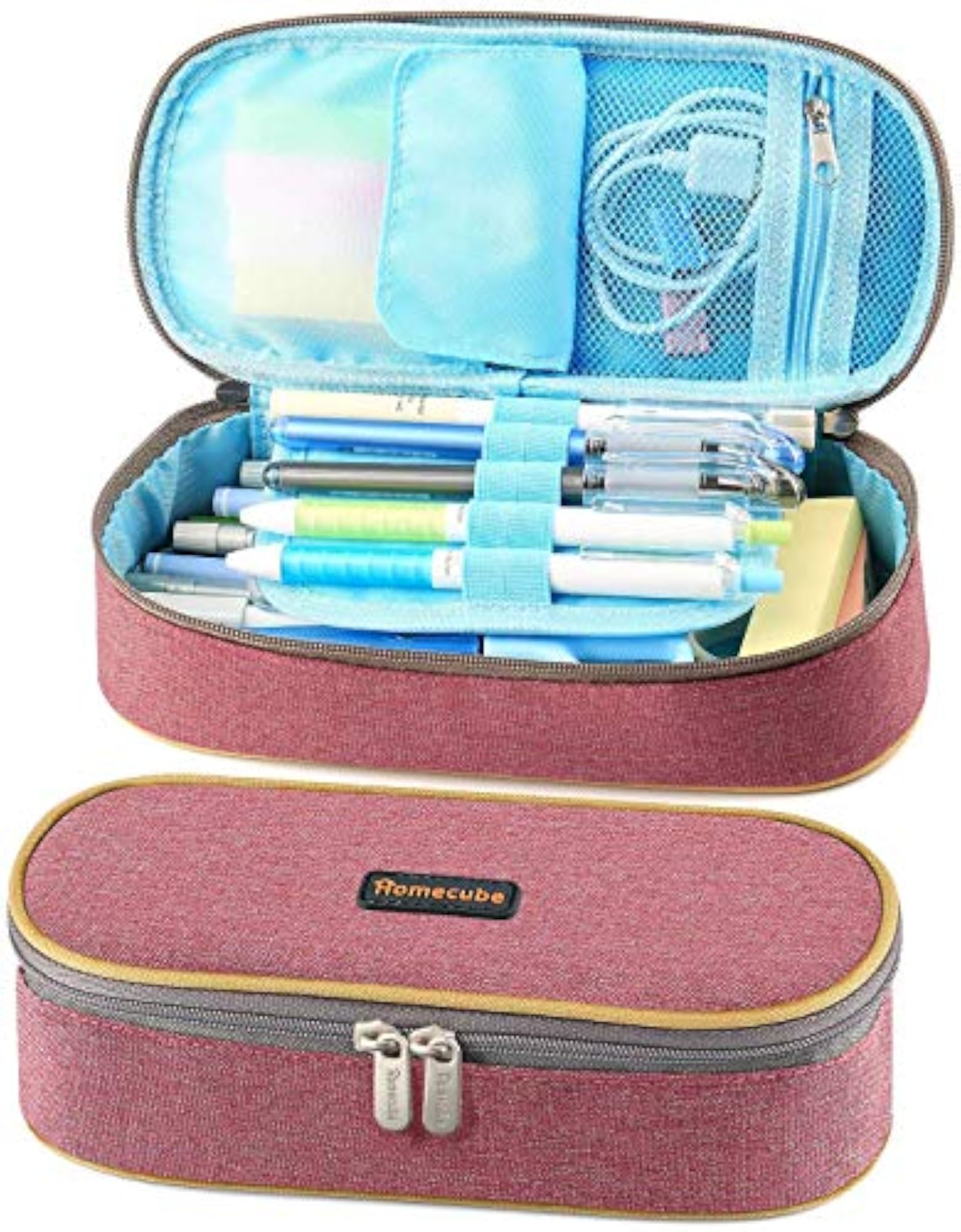 Unisex Big Capacity Waterproof Pencil Pouch, Durable Stationery Bag