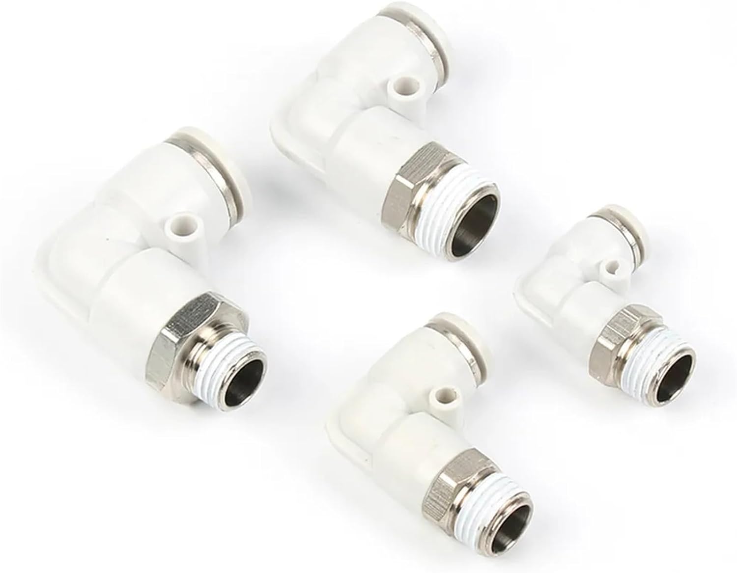Pneumatic connector 4mm-12mm Hose OD 1/8" 1/4" 3/8" 1/2" Male Thread Pneumatic Tube Elbow Connector Tube Air Push In Fitting(16mm OD Hose,1/4 inch)