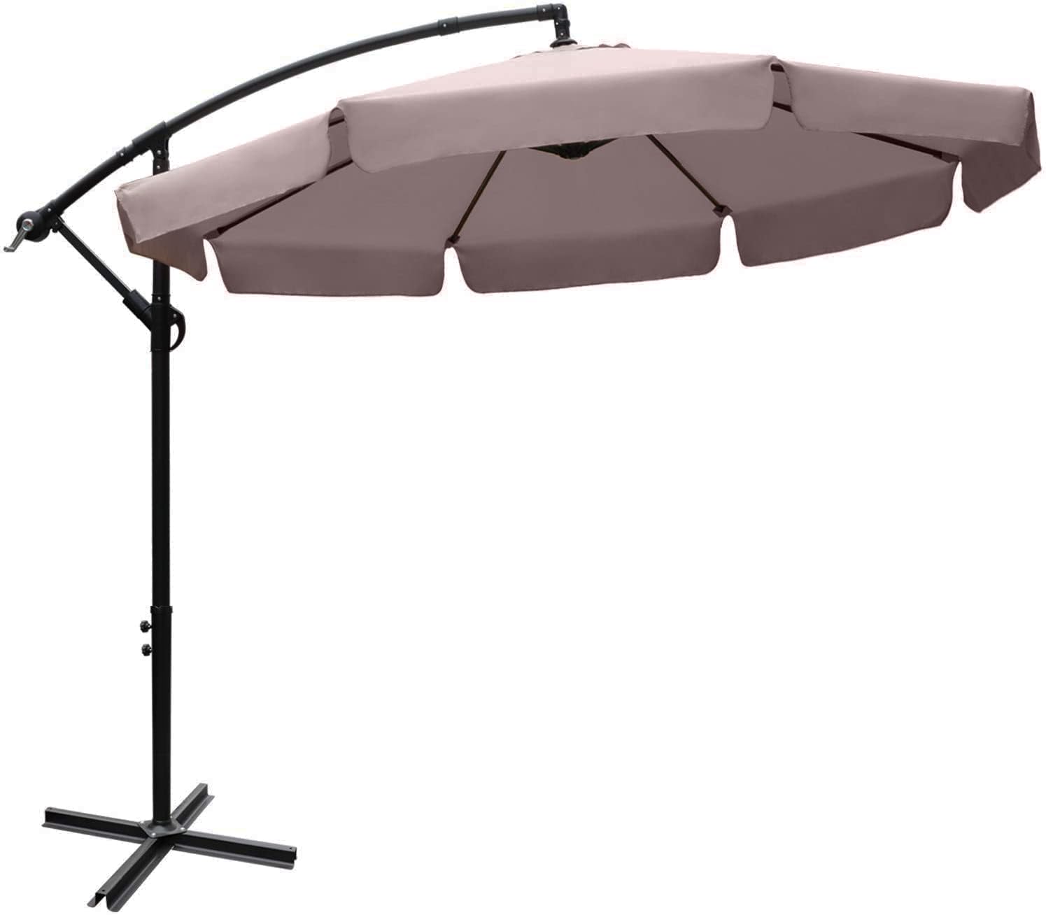OMBRELLONE GIARDINO DECENTRATO 3X3 CON PENDENTE PALO ALLUMINIO GAZEBO Antivento 8052575815758