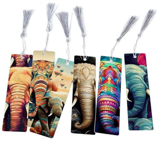 Marque-page éléphant coloré anti-glisse avec pompon pour ne plus perdre votre page