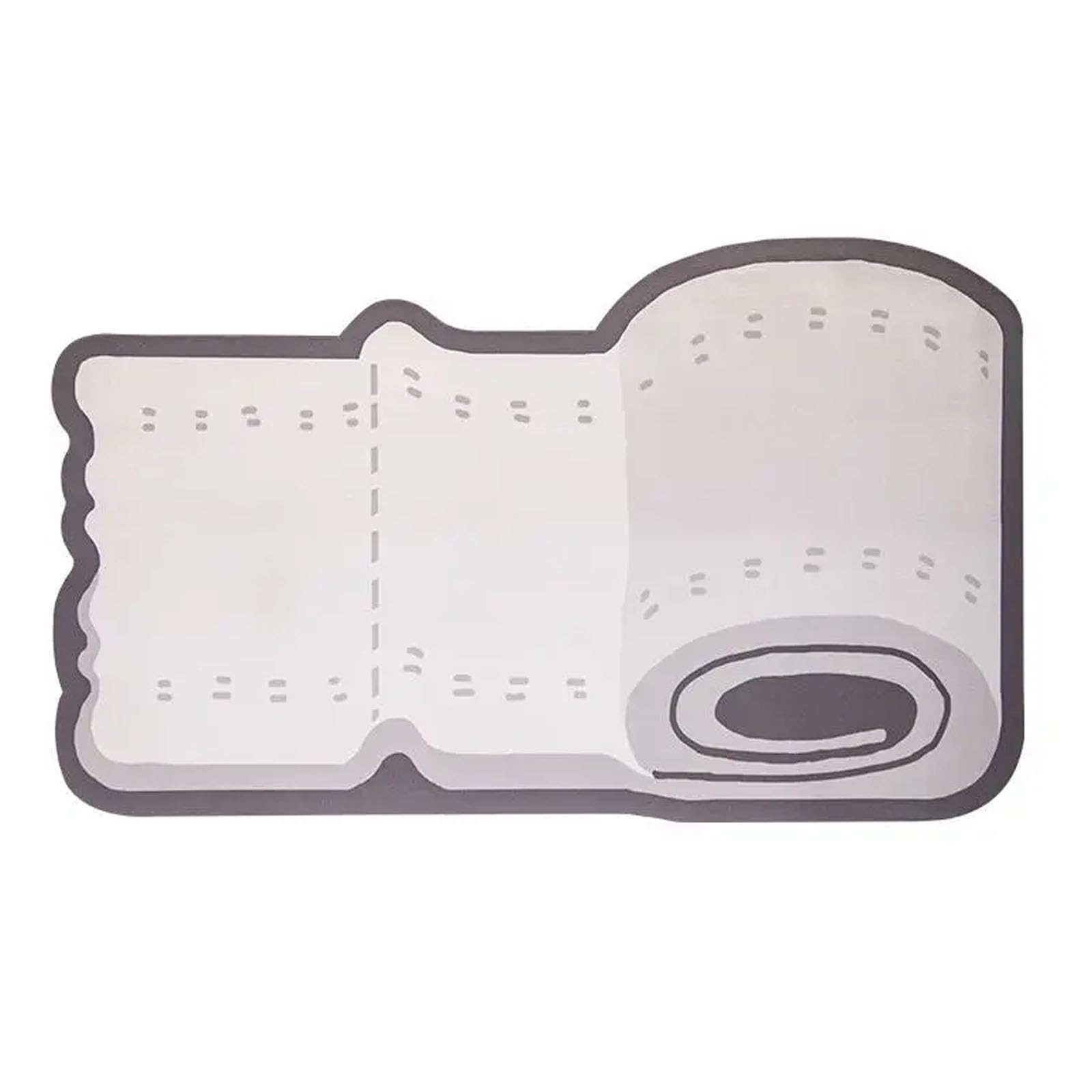 Tapis de douche mignon en papier toilette pour entrée de WC