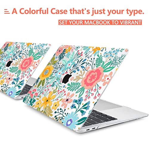 Twol Compatible With Macbook Pro 13 Inch Case 2022 2021 2020, Plastic Hard Shell Case Cover And Keyboard Skin & Screen Protector For Macbook Pro 13 Inch A2338 M2/M1 A2289 A2251, Abstract Flower #TOP3
