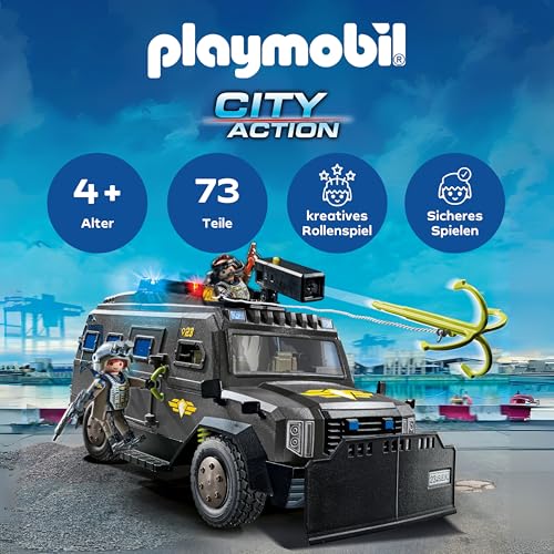 PLAYMOBIL | City Action |SWAT-Geländefahrzeug | mit Licht und Sound | Spielzeug für Kinder ab 5 Jahren | 71144 – Ansicht 2