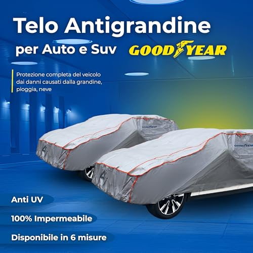 Goodyear Telo Copriauto Antigrandine, Telo Anti Grandine per Auto e Suv, Anti UV, Impermeabile, Antigrandine di qualità, Small - 2