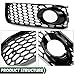 CHEDA Pair Front Bumper Fog Light Mesh Grille Grill Cover Honeycomb Compatible with Audi A5 S-Line / S5 B8 RS5 2008-2012, NOT fit A5 Standard Bumper.