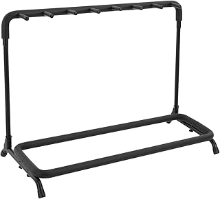 Soporte para guitarra de 7 cabezas, color negro, práctico almacenamiento y plegable, herramienta de almacenamiento para guitarra