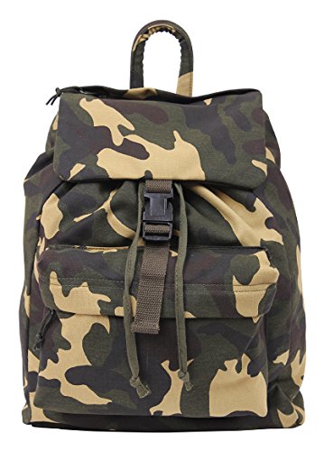 Rothco Canvas Daypack, Woodland Camo #TOP1