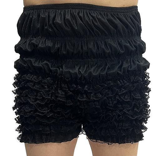 Culotte longue pour femme avec volants en dentelle short de nuit confortable