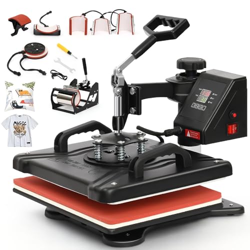 110V, 8 EM 1 Prensa Termica Sublimação, Maquina de Estampar Camisetas, Prensa Termica, Prensa Térmica Sublimação Máquinas de Prensa Térmica Transferência de Calor Por para Camisetas Caneca Chapéu Placa