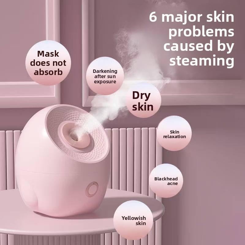 Image of Face Steamer with Deep Mist Hydration Facial Steamer Nano Ionic - Portable Skin Hydrating Device with Fine Spray Nozzle for Facial Spa, Blackhead Removal and Moisturizing Skincare at Home