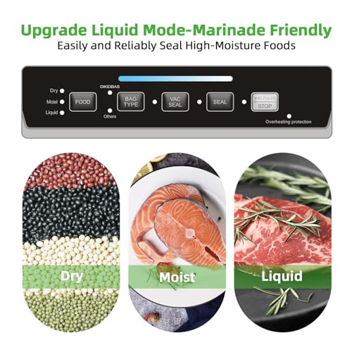 Image of Vacuum Sealer Machine | Powerful 85kPa Suction | Bags and Cutter Included | Compact One-Touch Automatic Food Sealer with External Vacuum System | Preserve Freshness, Prevent Freezer Burn