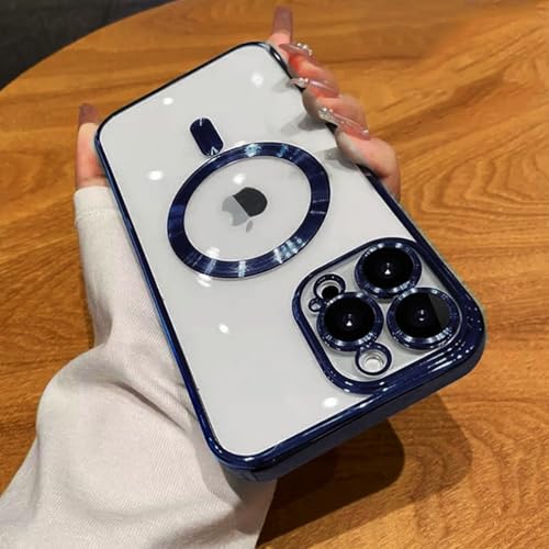 �J���[TPU Magsafe�Ή� �P�[�X iPhone 16 Pro �p �J�o�[ ���^ �y�� �X�g���b�v�z�[�� �A�C�t�H��16�v�� ���^���b�N TPU �\�t�g ���� �N���A (�_�[�N�u���[, iPhone 16 Pro)