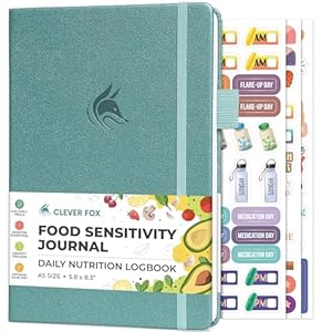 Clever Fox Food Sensitivity Journal – Dagelijks intolerantie & Symptoom Log voor IBS, Diabetes, Lage Fodmap, Eliminatie Dieet – Health Tracker