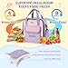 REDSHELL Tactical Lunch Box Kids, Large Insulated Lunch Bag for Girls, Cooler Lunchbag, Square Toddler Lunchbox, School Daycare Lunch Tote Pail with Water Bottle Holder Shoulder Strap, Purple