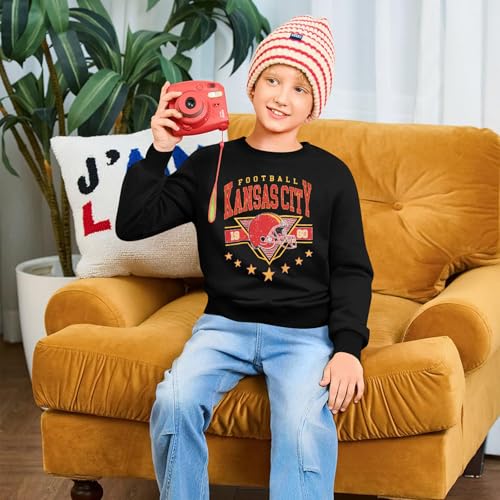 Image of Boys Girls Football Sweatshirt Vintage Bird Graphic Pullover Tops 5-14Y