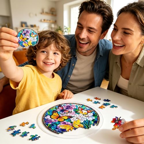 Puzzle en acrylique attrape-soleil pour embellir une fenetre terne