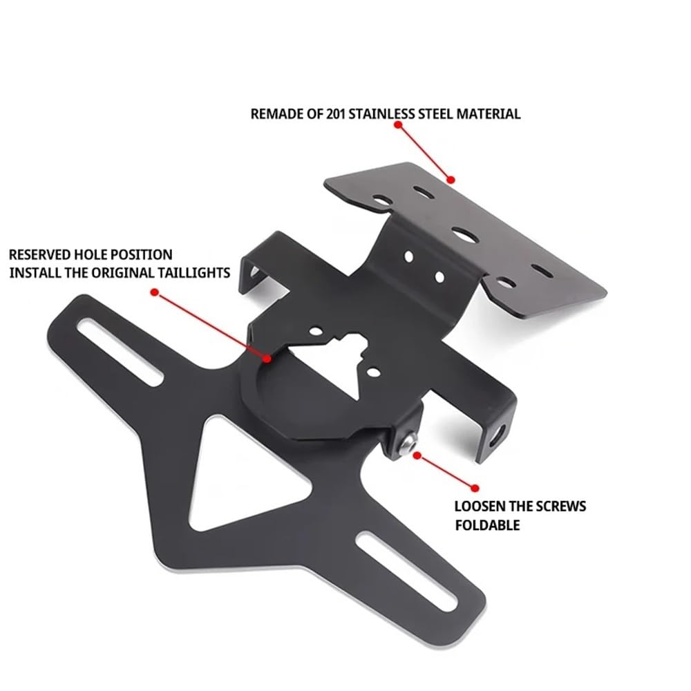 Portatarga Telaio della targa accorciato per moto dopo la pulizia coda Accessori per SRK600rr SRK800rr