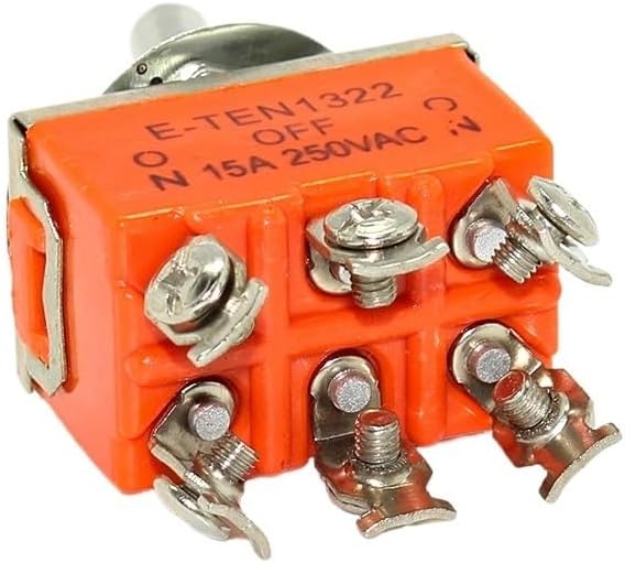 15A 250V KN3C E-Ten 1322 Toggle Switch 6 pin Head 3 Grade Switch Double Pole Double Throw Toggle Switch