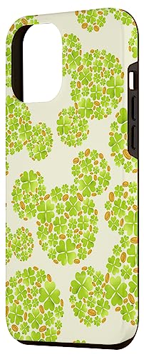 Coque iPhone 12 Pro Max Mickey Disney trèfle vert pour protéger votre smartphone avec style.