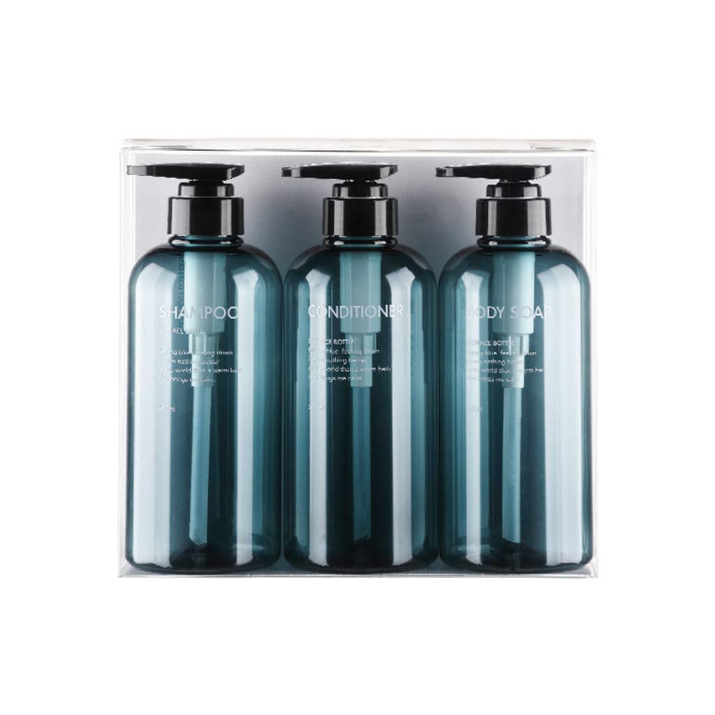 Shower Bottle Refillable 3Pcs Empty Bathroom Shampoo Bottle Conditioner Body Wash Bottle Soap Lotion Bottle Travel Bottles Bulk