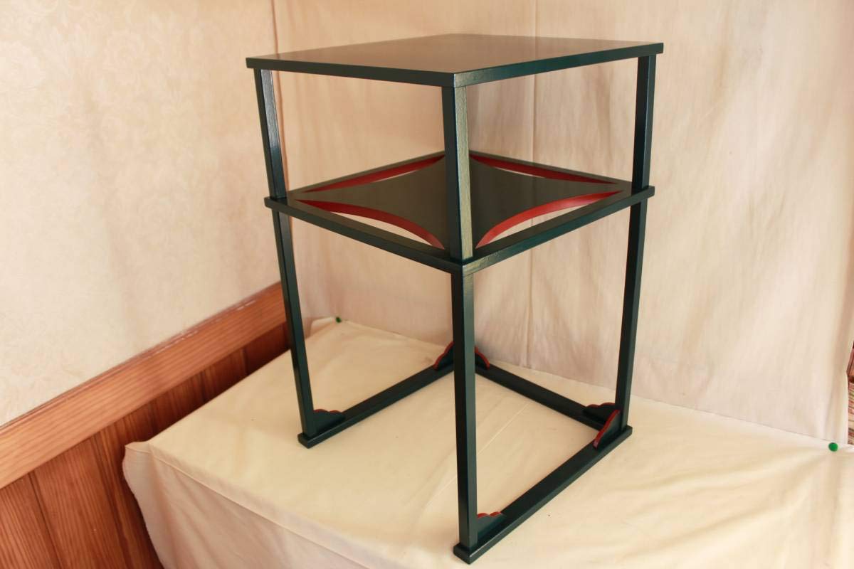 Amazon.co.jp: 茶道具永田友祐青漆爪紅糸巻棚二重棚共箱 303 : ホーム