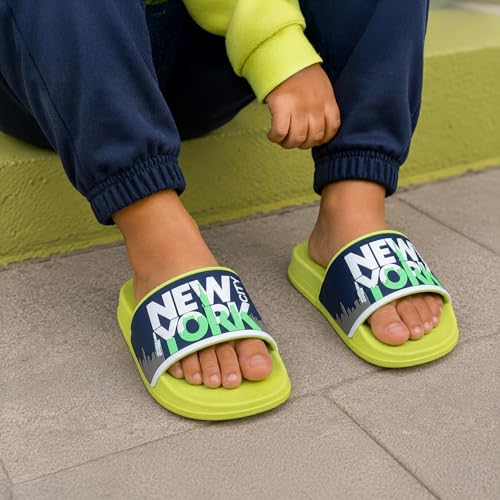 Image of URJO Kids's Sliders /Slippers Lightweight Super Flexible Arch Support Durable Anti Skid & Stylish Dailywear Sliders /Slippers for Boy's & Girl's