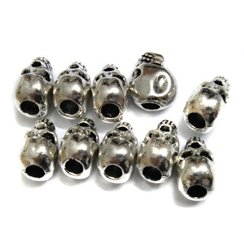 Amazon.com: QTMY 4mm Hole Macroporous Skull Metal Spacer Beads for