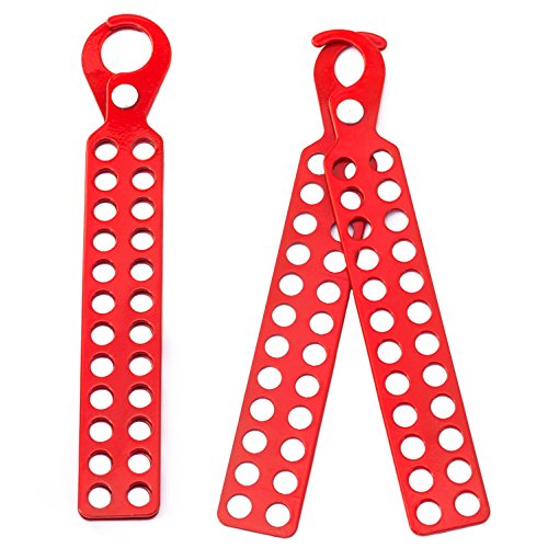 Image of Zing Green Products 7241 24 Hole Lockout Tagout Hasp, Red