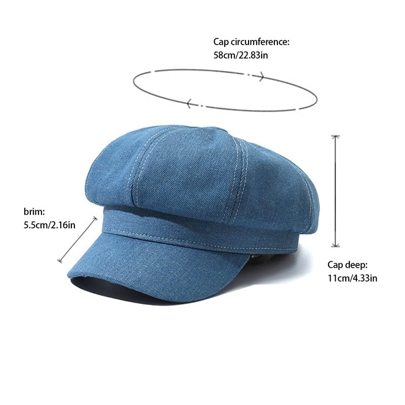 Boina de mezclilla para mujer tipo aviador invierno miniatura 7