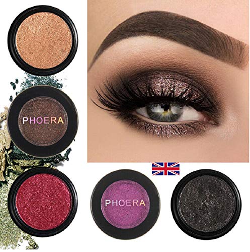 Phoera Cream To Powder Waterproof Glitter Metallic Eyeshadow Palette Long Lasting Shimmer High Pigment Sparkly Eye Shadow Cosmetic Makeup (102 Champagne) #TOP5