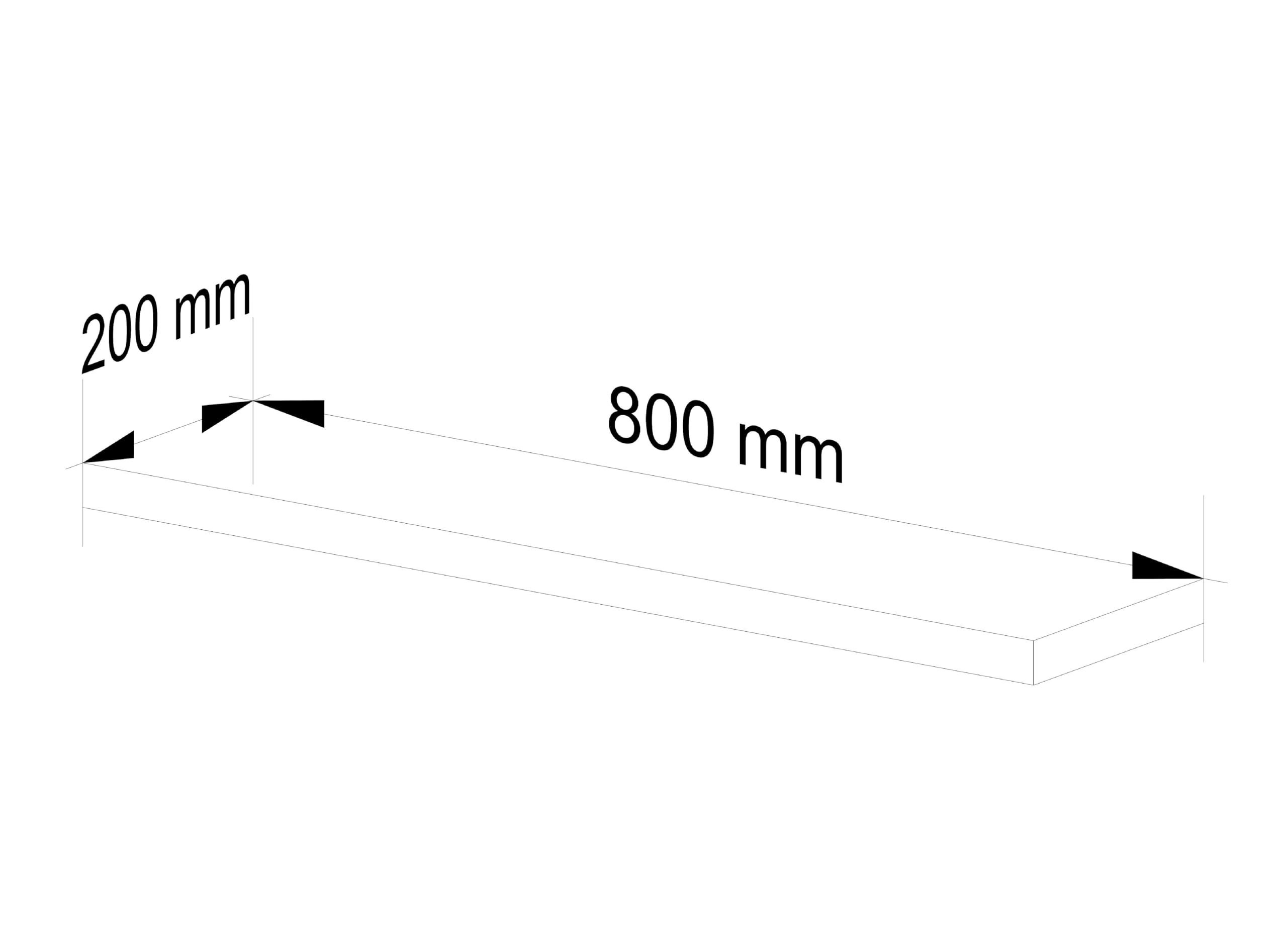 AKORD Estante PS4 Blanco 80 cm, Color Blanco Mate, 1 Estante 80x20x3,2 cm