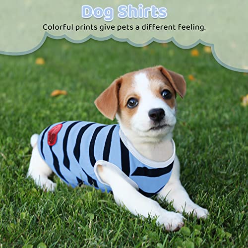 Preferhouse Pet Dog Striped T-Shirt Dogs Cats Cotton Vest Spring Summer Pet Apparel Tee Shirt Suitable For Small And Medium Large Pets French Bulldog Bichon #TOP3