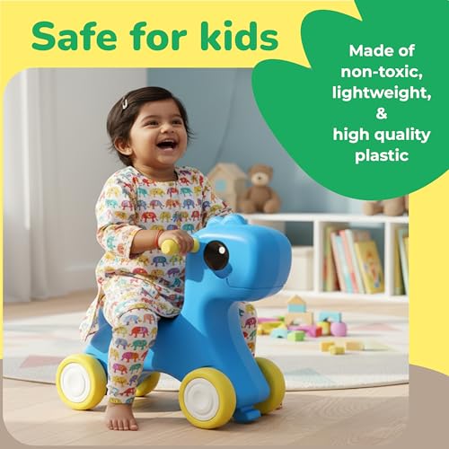 Image of Lifelong Cuppy Horse Rideon for Kids 1+ Yrs|Sturdy, Round Edges Push Ride|Safe & Durable, Load Capacity 35kg|Indoor & Outdoor Play Toy Vehicle for Boys & Girls (LLCHR03)
