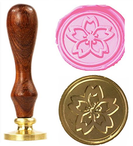 MDLG Juego de sello de cera para invitación de boda, diseño de flores de Sakura japonesas vintage