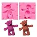 Stampo in silicone orso bambola fondente stampo cioccolato caramella zucchero artigianato gomma stampo stampo carta argilla sapone candela stampo decorazione torta strumento confezione da 2