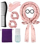 No Heat Curling Headband Set for Overnight Curls, Satin Ribbon Curlers for Long Hair