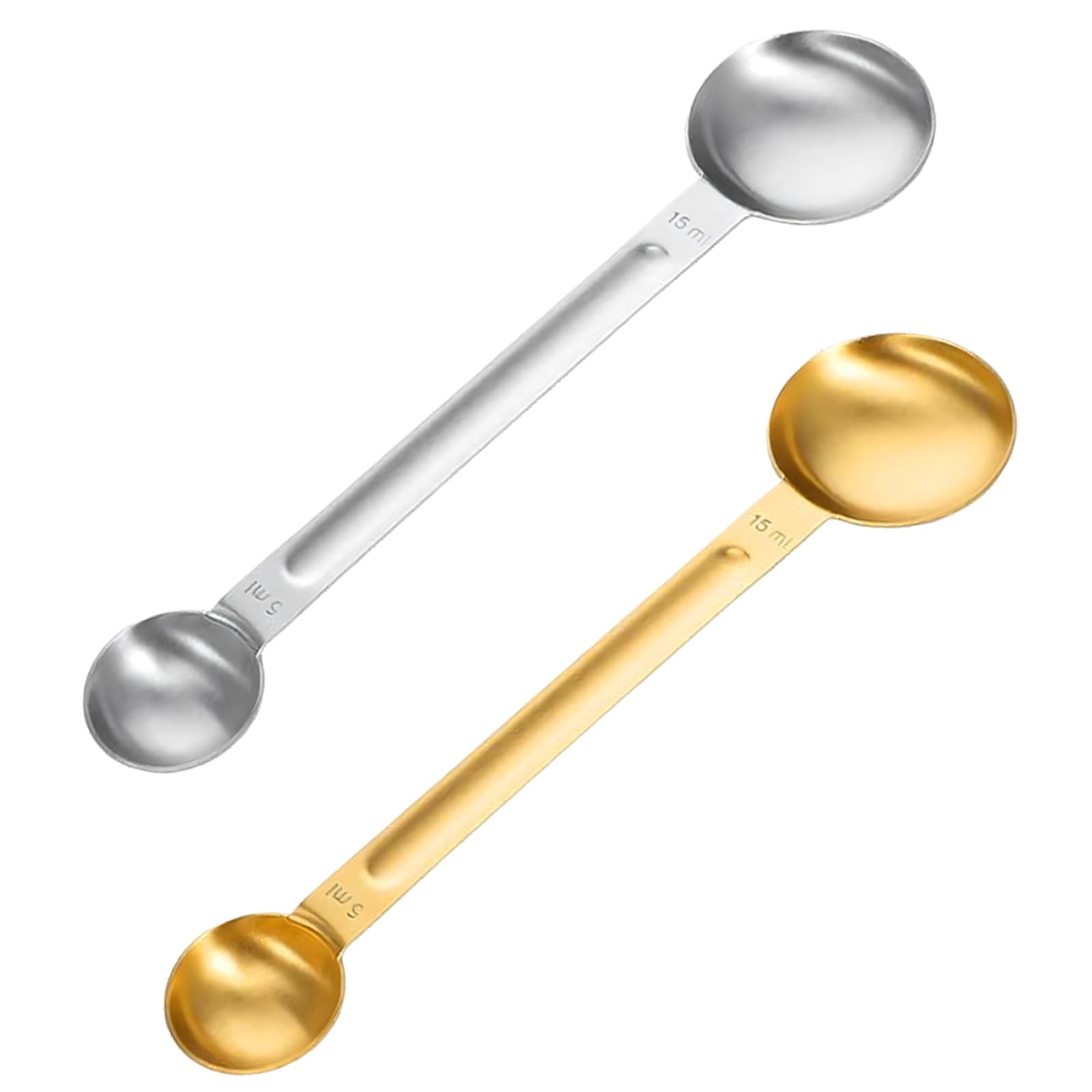 Qisuw Handle Stainless Steel Scoops Double Head Kitchen Measuring Spoon Set Perfect for Coffee and Baking Ingredients Kitchen Measuring Utensils