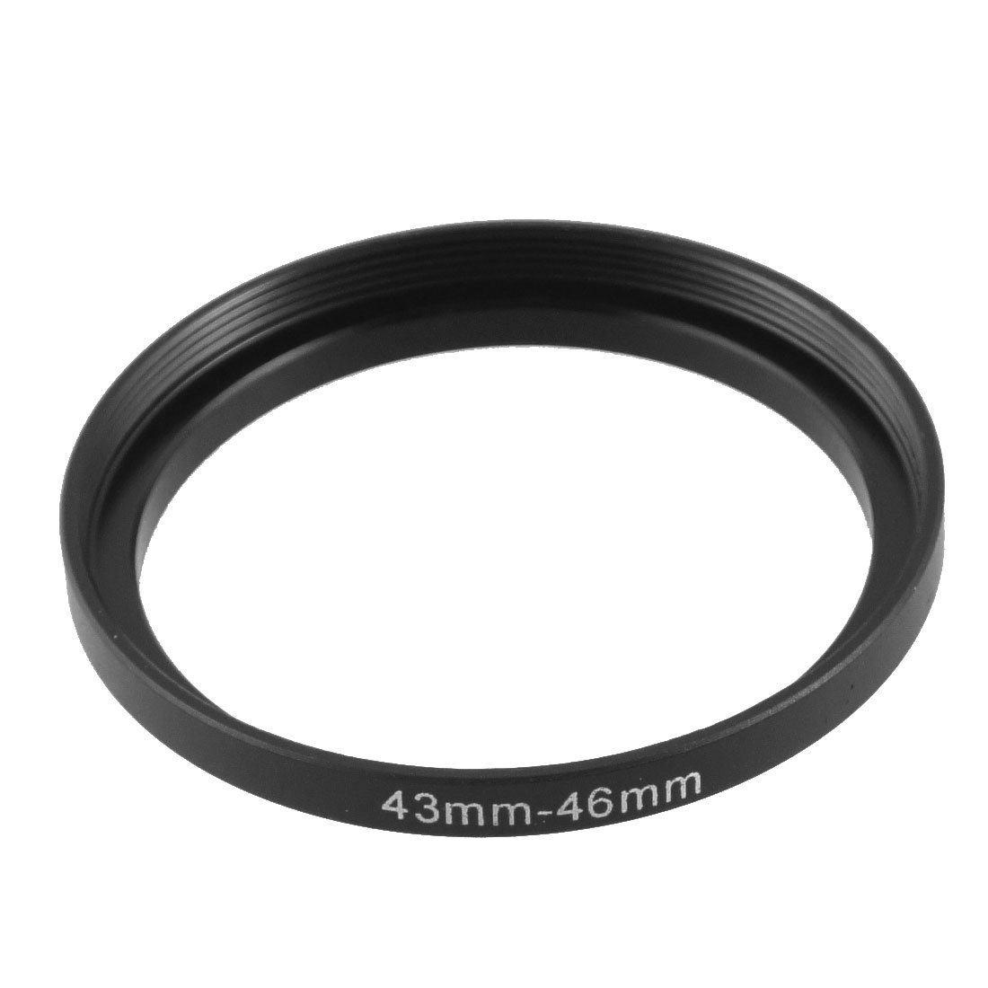 uxcell 43 mm-46 mm メタルカメラレンズステップアップリング 交換用アルマイトステップアップアダプターリング フィルター用 1個 黒
