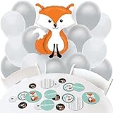 Mr. Foxy Fox - Confetti and Balloon Party Decorations - Combo Kit